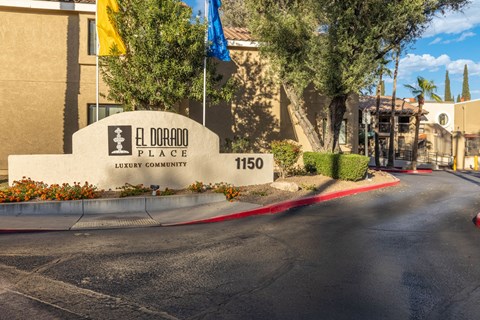 A street view of El Dorado Place, a luxury community.