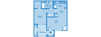 Villas at Montebella 1B Floor plan 2d image depicting floor play layout.