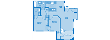 Villas at Montebella 2B Floor plan 2d image depicting floor play layout.