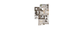 A detailed floor plan of a house showing all rooms and their layouts.