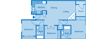 Villas at Montebella 3A Floor plan 2d image depicting floor play layout.