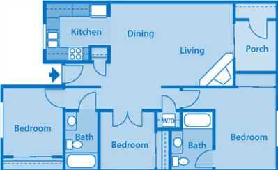 Villas at Montebella 3A Floor plan 2d image depicting floor play layout.