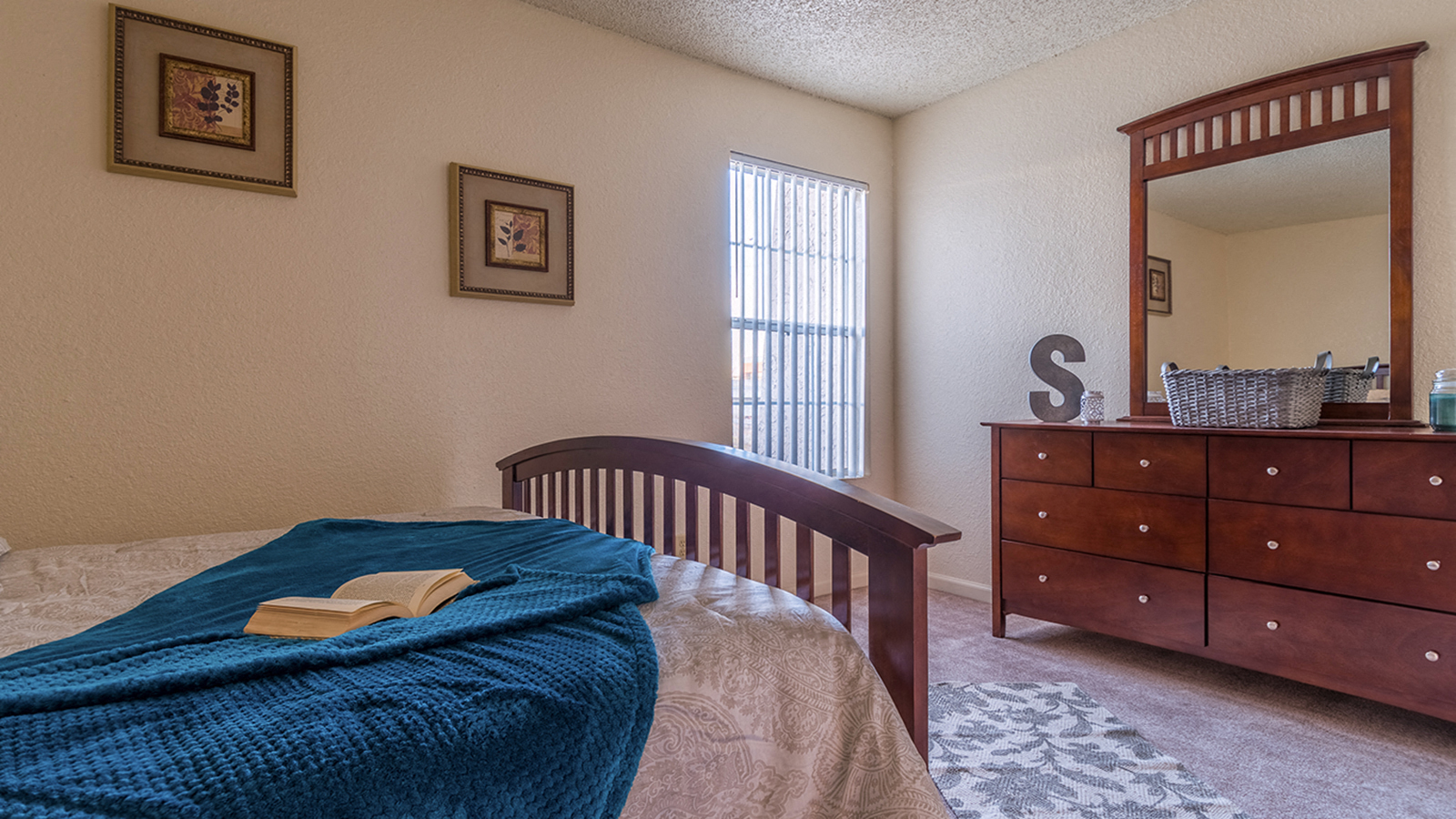 Somerpointe bedroom with large closet and carpet flooring