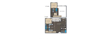 C4- Two Bed + Den Loft