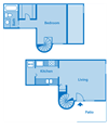 1A | One Bedroom Loft-Style Townhome