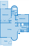 2A | Two Bedroom - Garden Level