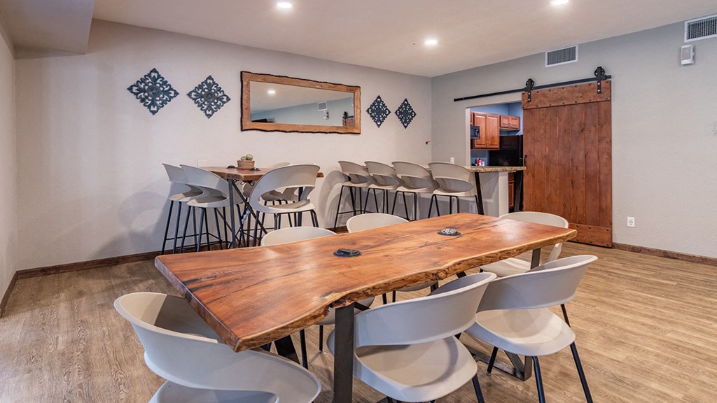 Canyon oaks clubhouse with plenty of tables and chairs for lounging