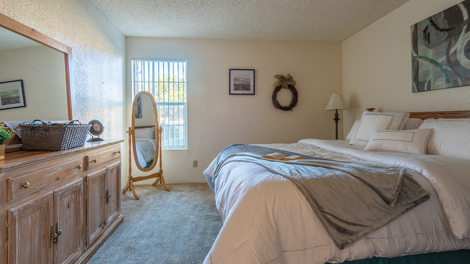 Somerpointe bedroom with large closet and carpet flooring