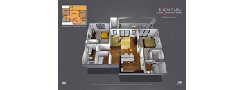 a 3d rendering of a floor plan of an apartment