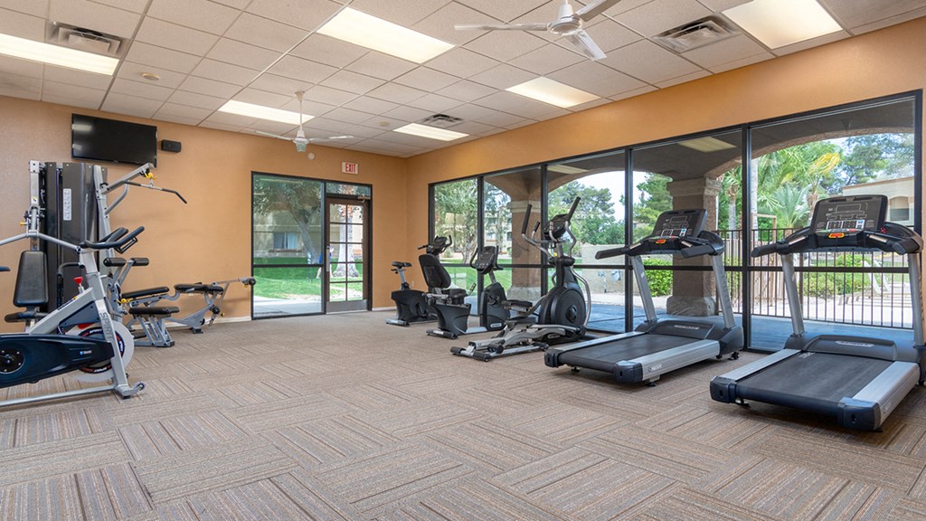 Catalina Canyon fitness center with plenty of equipment.