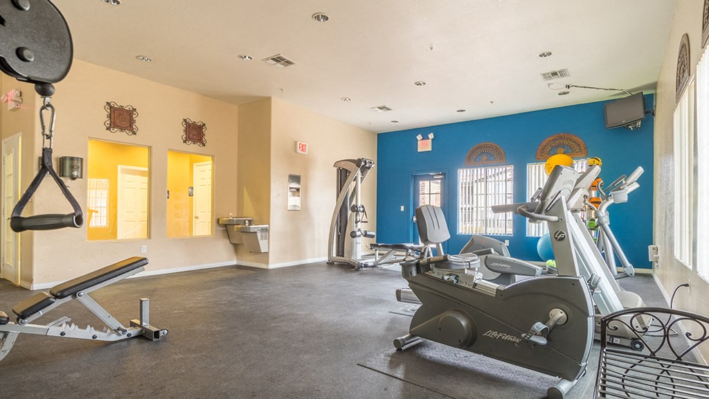 Desert Hands fitness center with plenty of equipment.