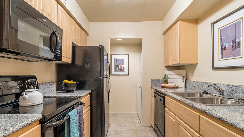 El Dorado Place galley style kitchen.