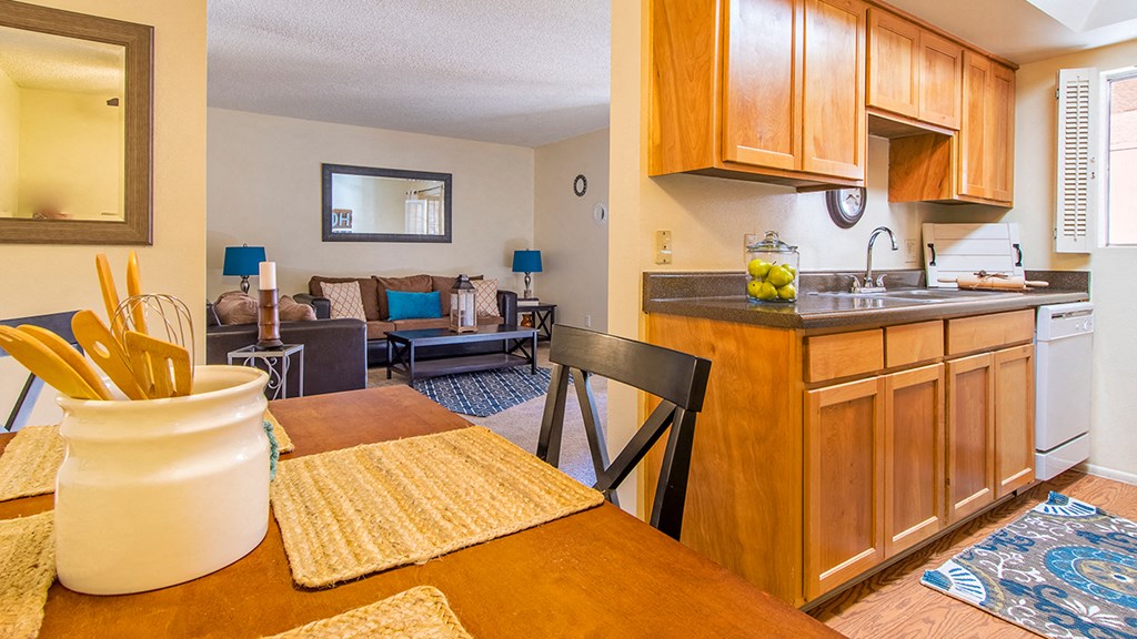 Skyline Gateway kitchen includes a dishwasher