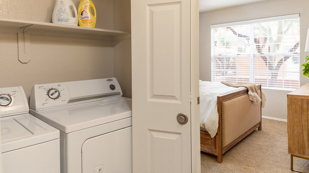 Laundry Closet at La Reserve Villas apartment homes