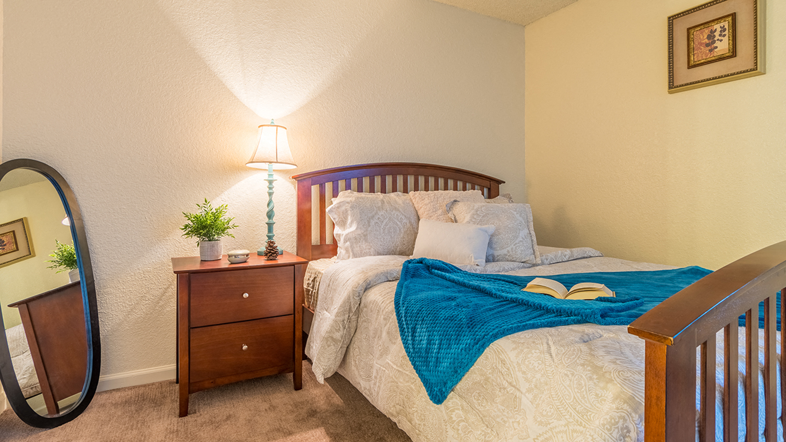 Somerpointe bedroom with large closet and carpet flooring
