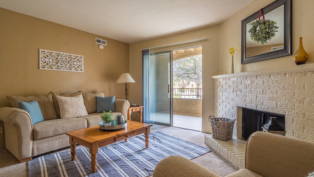Catalina Canyon large living room with back sliding door.