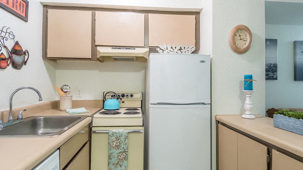 El Encanto spacious kitchen with plenty of cabinetry