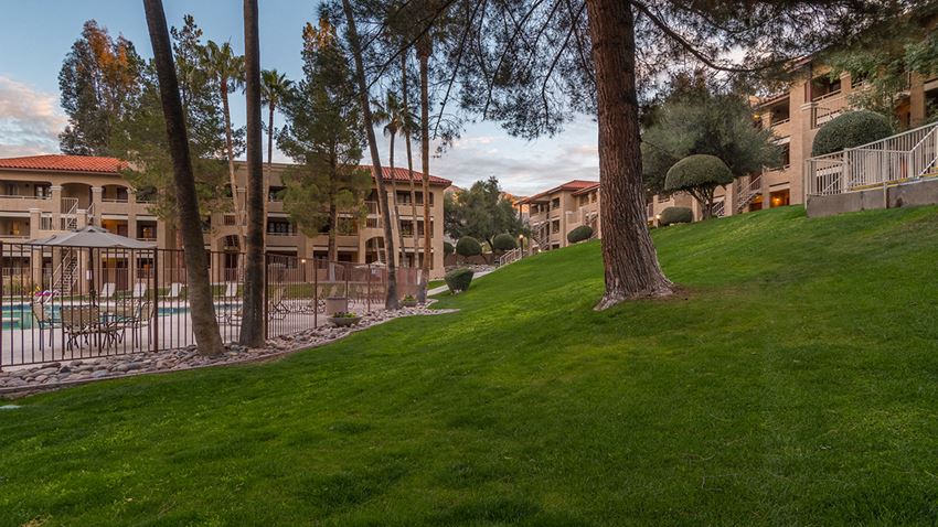 Foothills outside view with nice lush grass and trees throughout - Photo Gallery