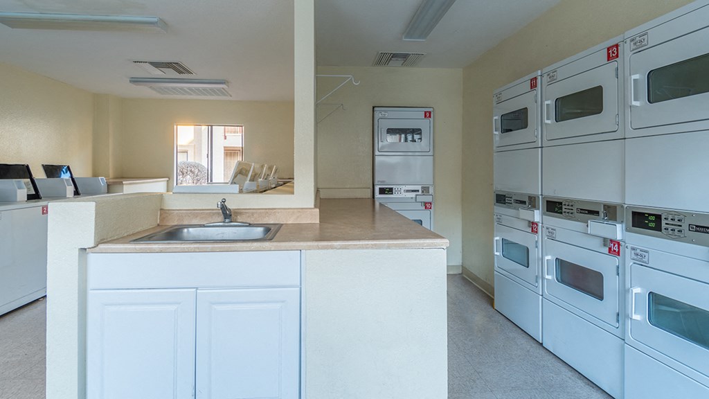 Canyon creek on site laundry facility with washers and dryers