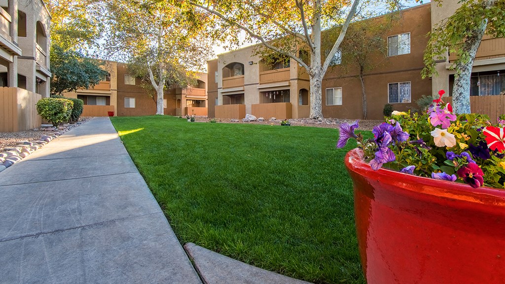 Tanglewood outside view with nice lush landscape throughout