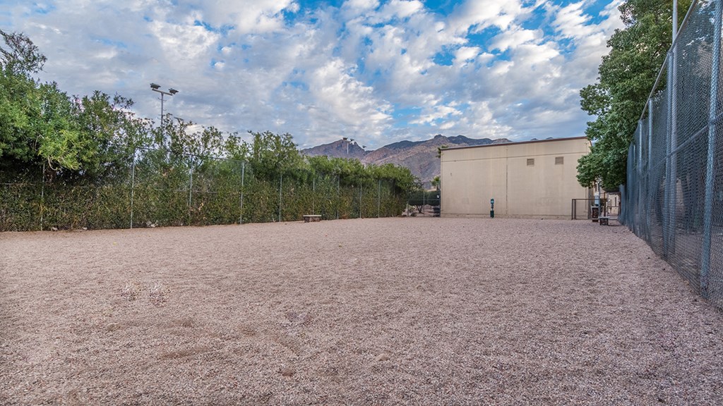 Foothills outside view of pet friendly area with fencing