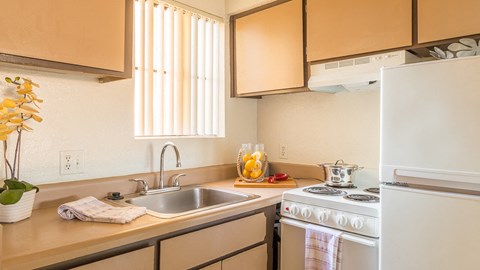 El Encanto spacious kitchen with plenty of cabinetry