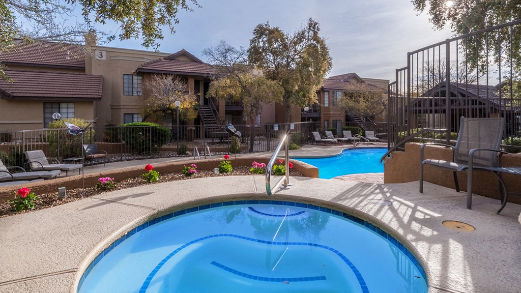 Arboretum view of hot tub and spa