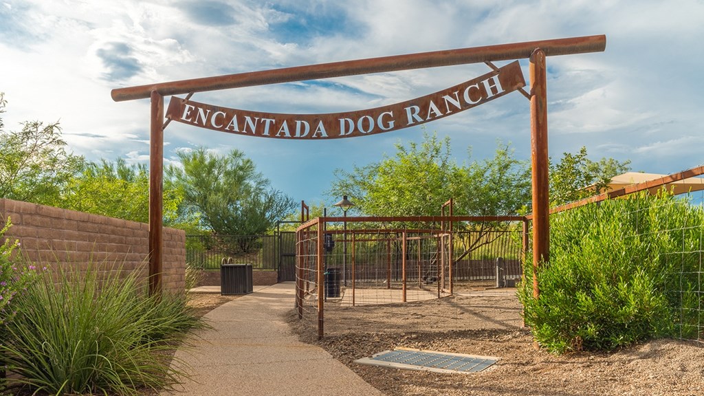 the entrance to the encinitas dog ranch entrance gate