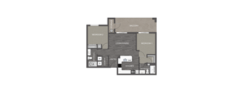 a floor plan of a bedroom apartment