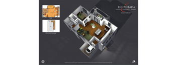 a 3d rendering of a floor plan of a house