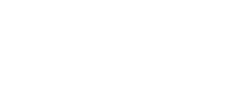 a white and black logo on a black background
