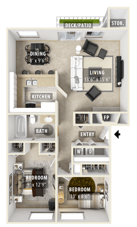 our apartments offer a variety of floor plans