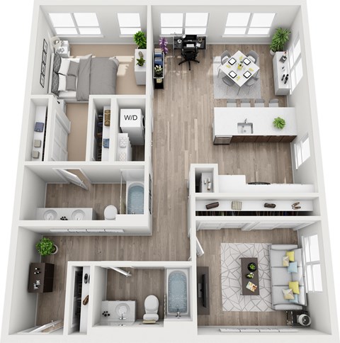 a 1 bedroom floor plan  the residences atmask