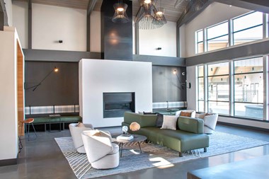 bremerton apartments clubhouse fireplace area
