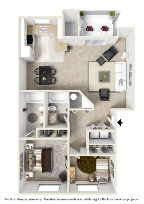 a floor plan of a one bedroom apartment at the biltmore apartments in cupertino