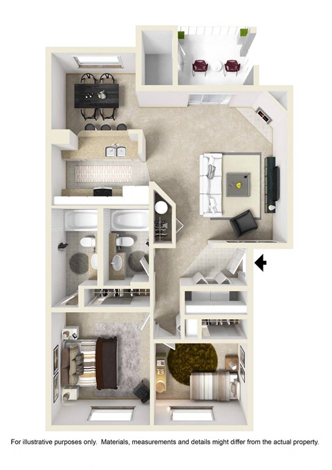 a floor plan of a studio apartment