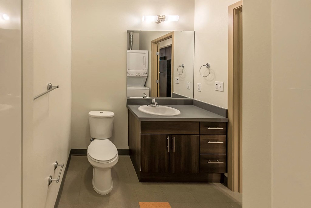 a bathroom with a toilet and a sink and a mirror