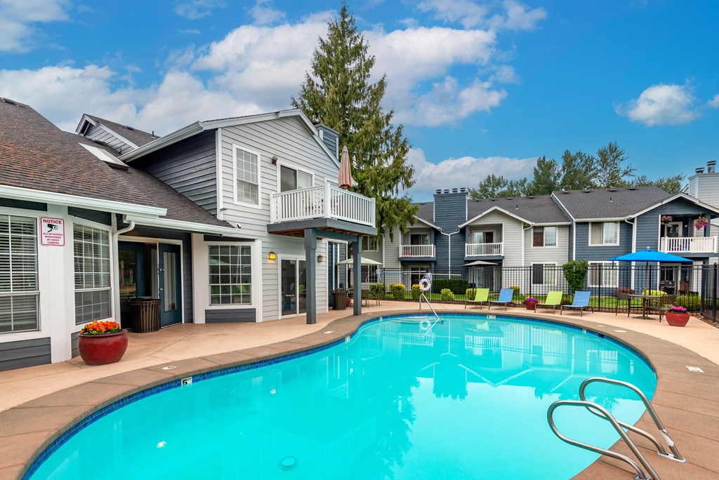 our apartments at the district feature a large swimming pool