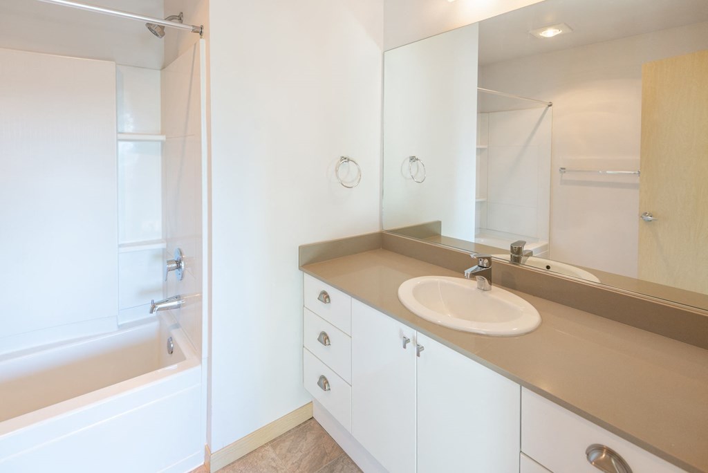 a bathroom with a sink and a bathtub