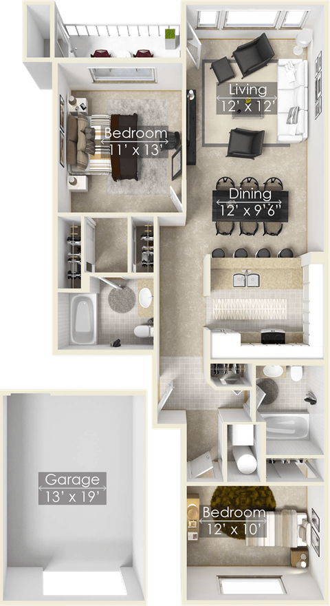 our apartments showcase a variety of floor plans
