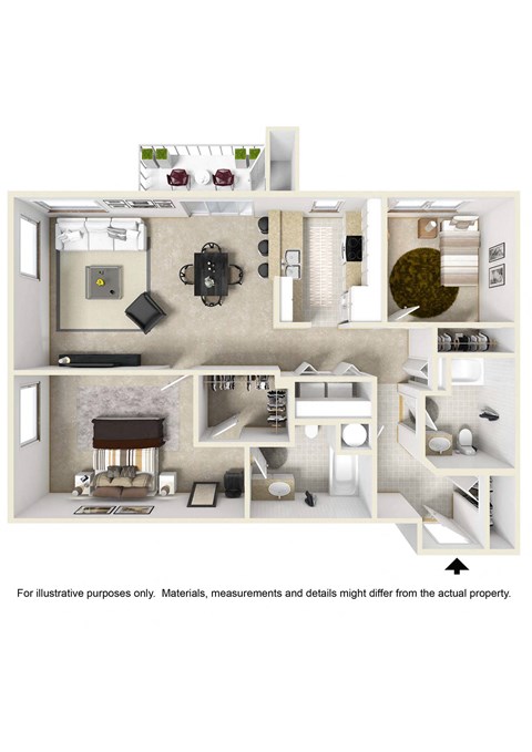 a floor plan of a town house with a bedroom and living room