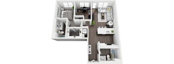 a 1 bedroom floor plan  the residences atmask