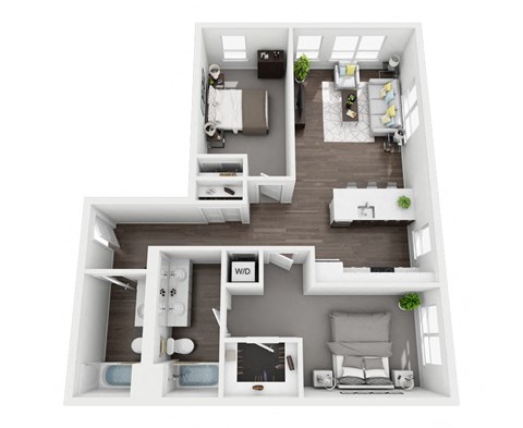 Huxley 3D floor plan