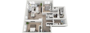 a 2 bedroom192 sq ft floor plan  the crossings