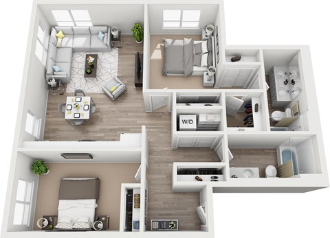 a 2 bedroom192 sq ft floor plan  the crossings
