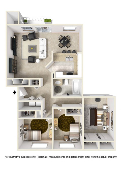 a floor plan of a house with a bedroom and a living room