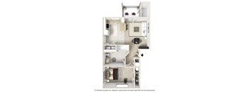bedroom floor plan an in 1 bed 1 bath