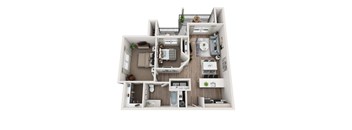 Paradise 2br 1bath floorplan