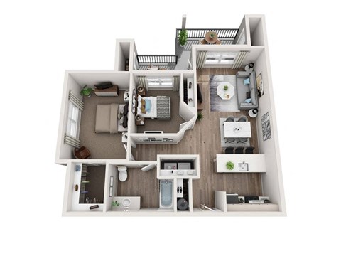 Paradise 2br 1bath floorplan