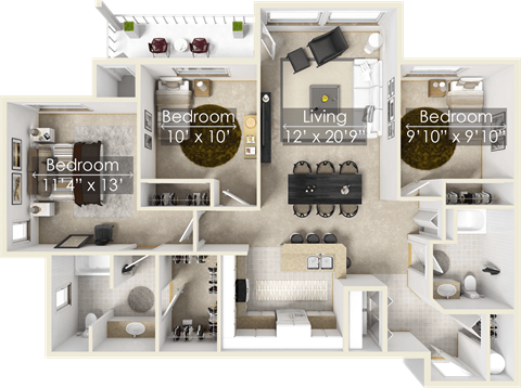 the residences at the domain floor plans